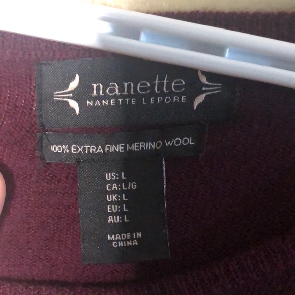 Nanette lepore merino wool peplum flare sleeve - Picture 3 of 4